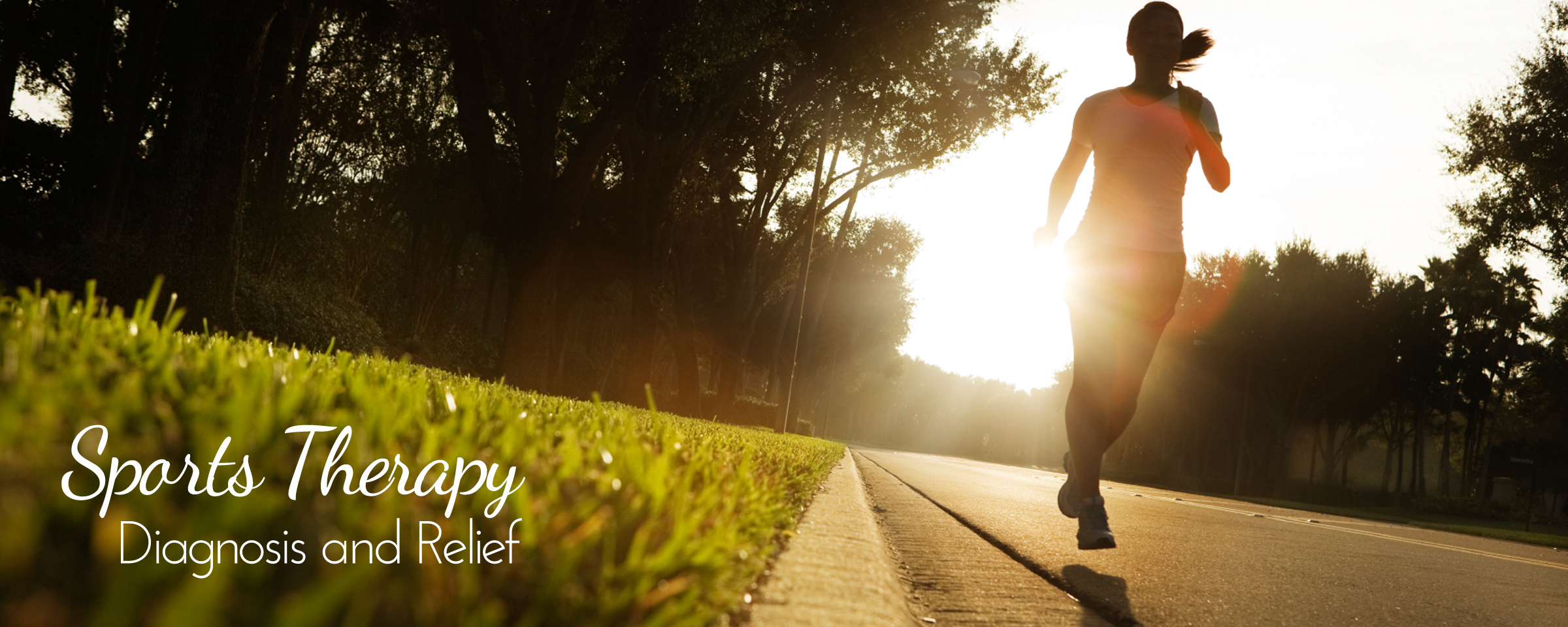 running in the dawn sunlight